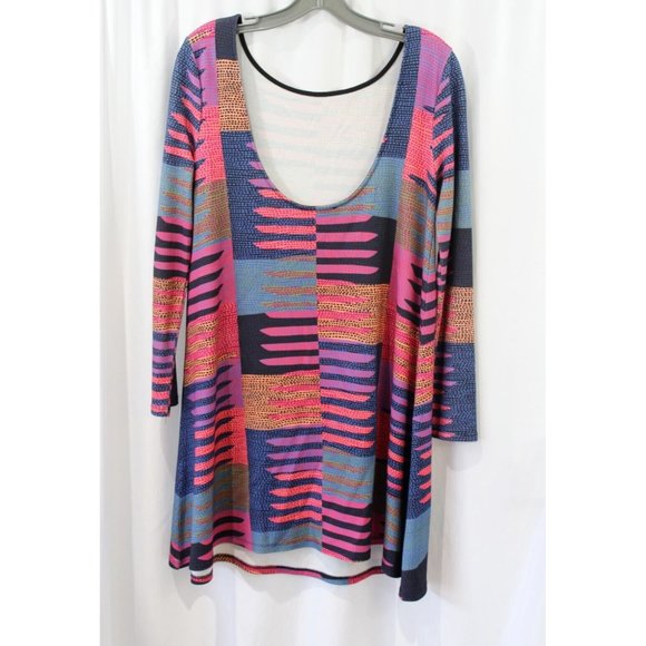 Mara Hoffman Womens Multicolor Connector Print Dress Scoop Back Swing S - Picture 5 of 6